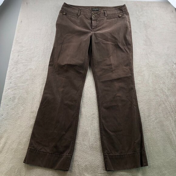 Banana Republic Womens Pants Size 14 Bootcut Classic Casual Brown Retro Cotton - Picture 15 of 16